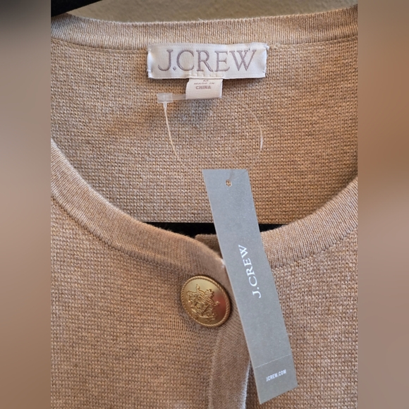 NWT J. Crew Long Giselle Sweater/Blazer, Gold Buttons, Sz M - Picture 7 of 10